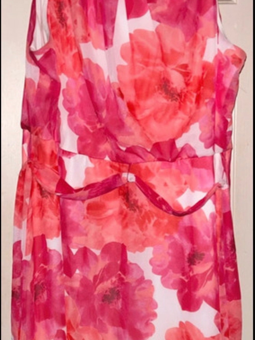 New York & Company Pink Floral Midi Dress